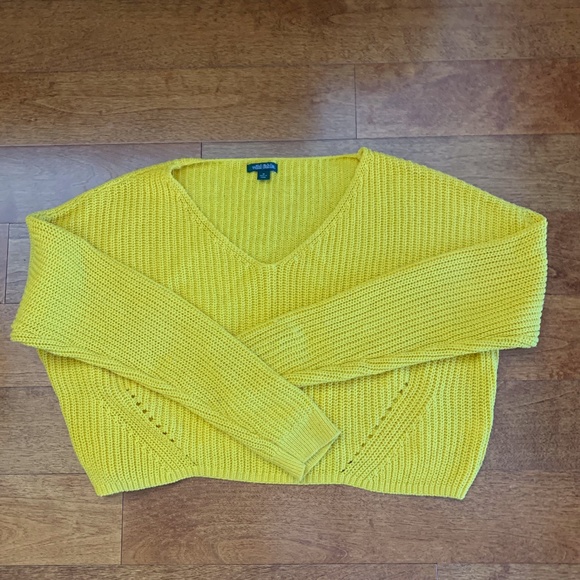 wild fable Sweaters - Women's/Junior Wild Fable Yellow Crop Sweater-Med